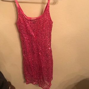 Pink daytrip sequin tank top